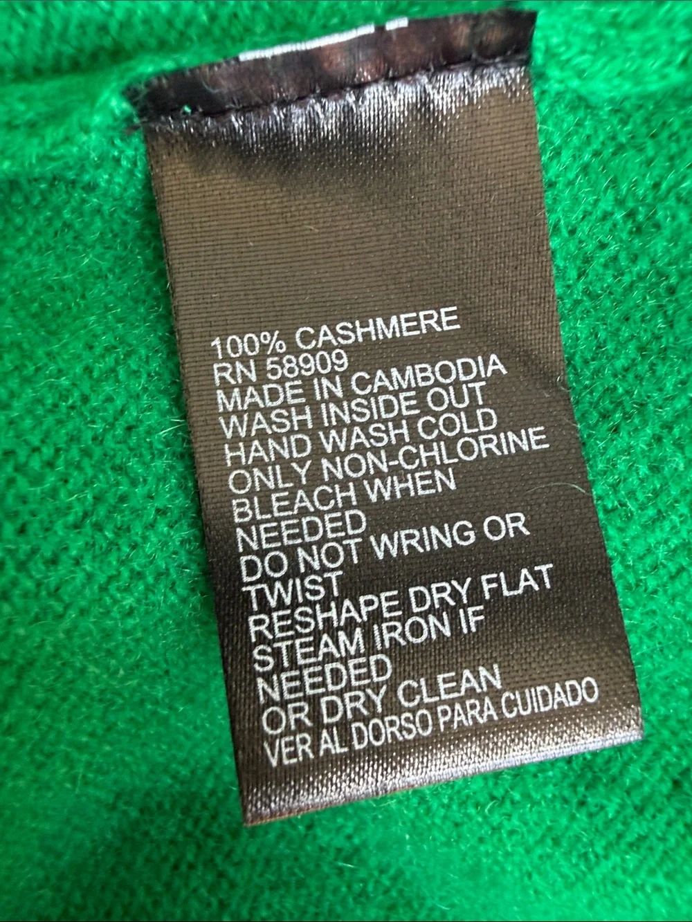 Antonio Melani NWT 100% Cashmere Crewneck Sweater Green Size S - Picture 5 of 6